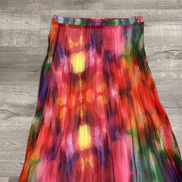 Cristina Multicoloured Pleated Maxi Skirt - Picture 3 of 7
